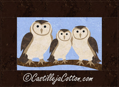 Barn Owl Family Quilt CJC-4548e - Downloadable Pattern