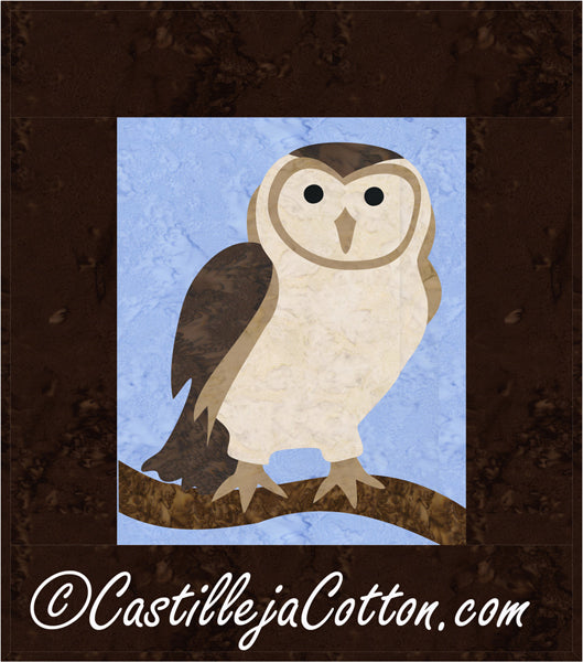 Barney the Owl Quilt CJC-45495e - Downloadable Pattern