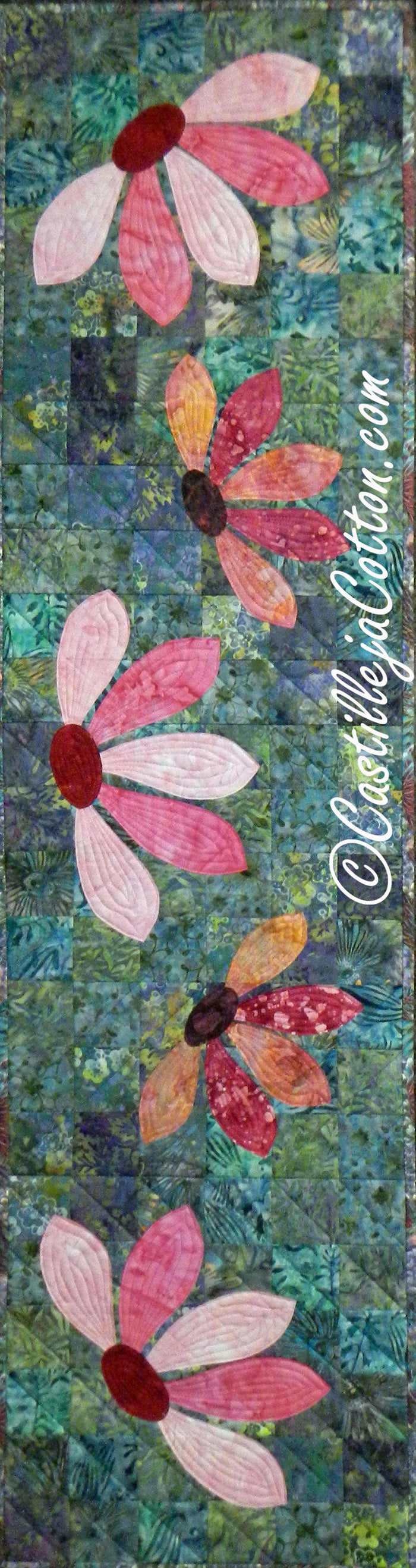 Blooming Table Runner CJC-4625e - Downloadable Pattern