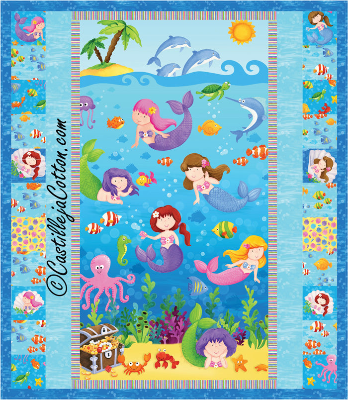 Little Mermaids Quilt CJC-4749e - Downloadable Pattern