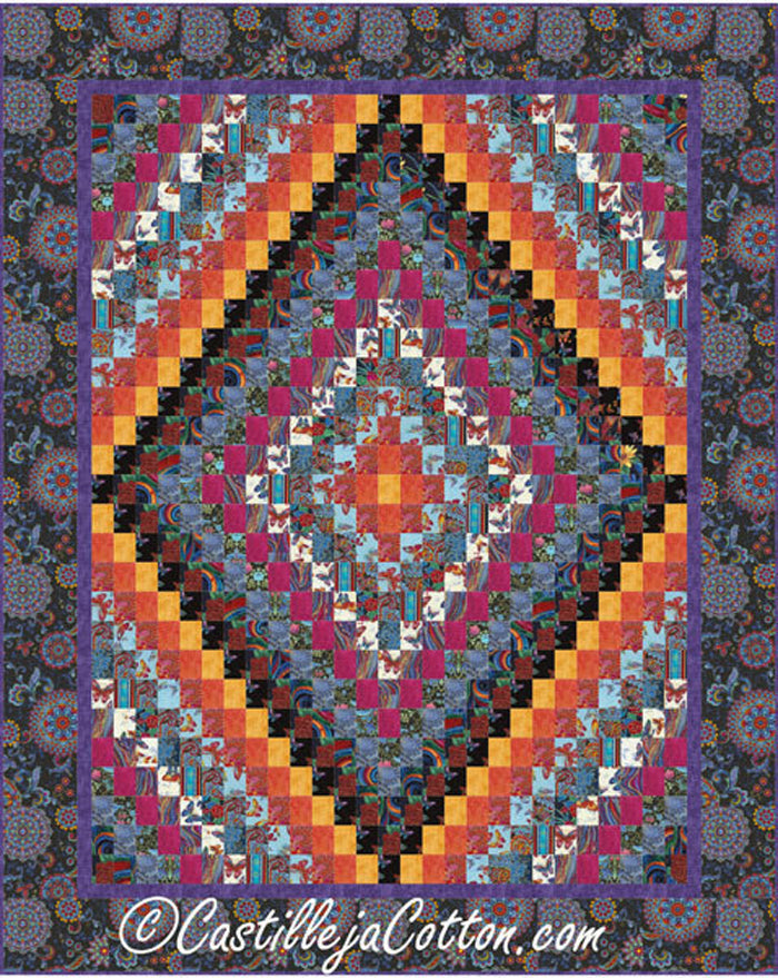 Kaleidoscope Lap Quilt CJC-47961e - Downloadable Pattern