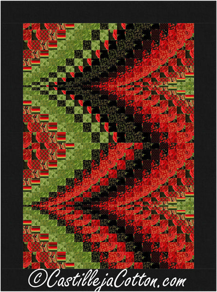 Bargello Peaks Gilded Rose Quilt Pattern CJC-47976 - Paper Pattern