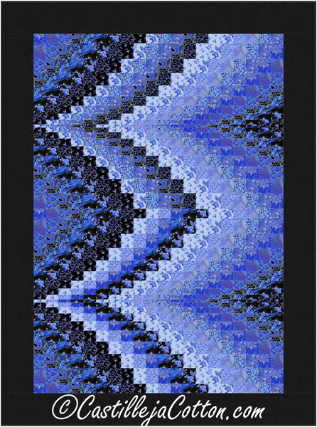 Bargello Peaks Sapphire Quilt Pattern CJC-47978 - Paper Pattern