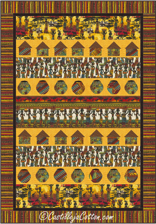 African Sunset Quilt Pattern CJC-48101 - Paper Pattern