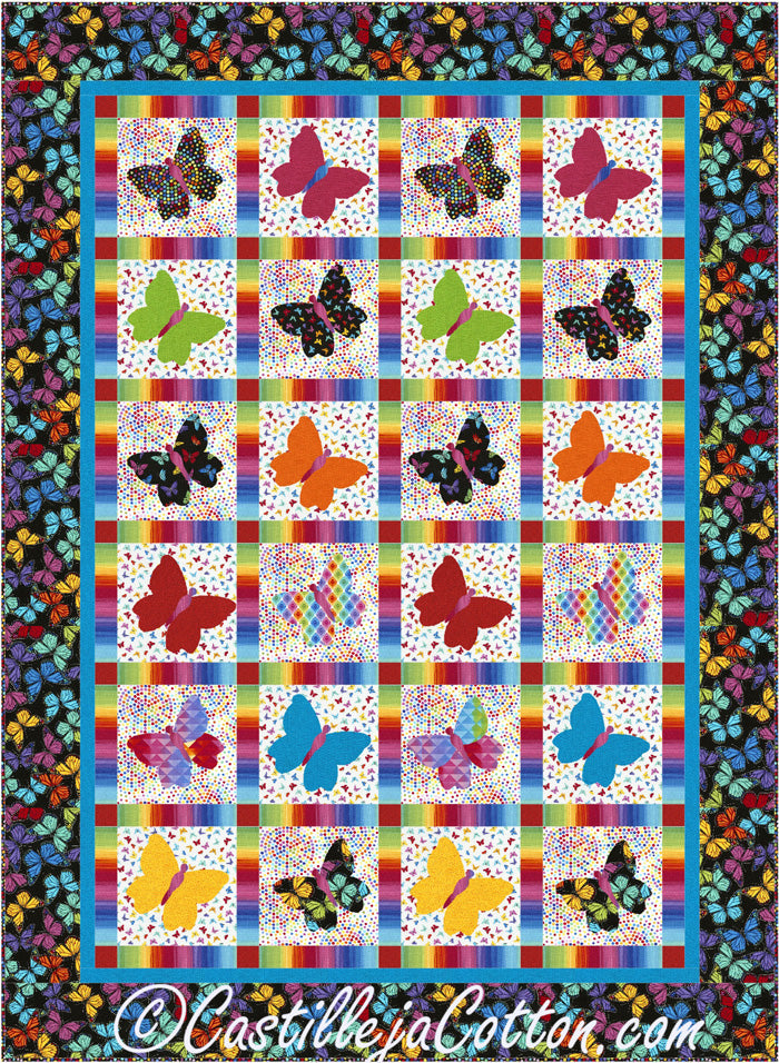 Butterfly Garden Quilt CJC-48552e - Downloadable Pattern