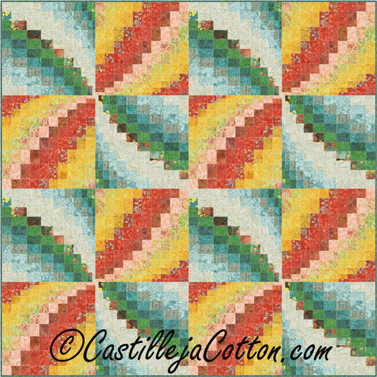 Bargello Pinwheels Quilt Pattern CJC-48671 - Paper Pattern