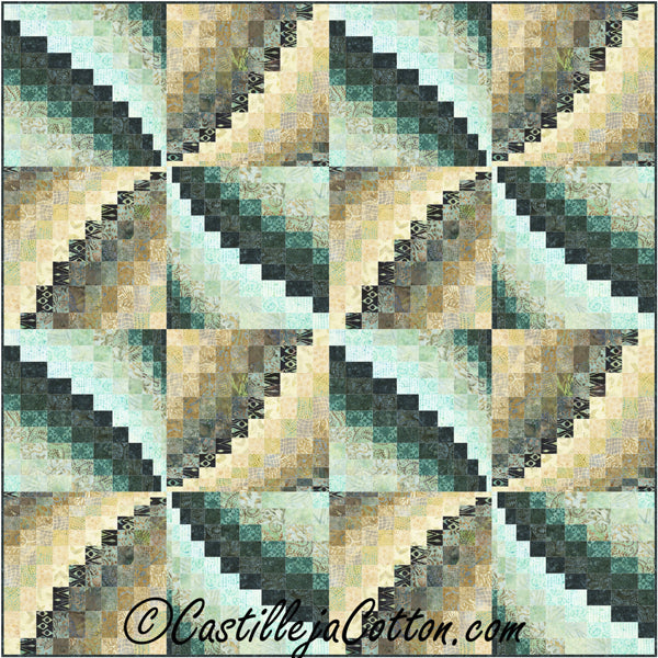 Bargello Pinwheel Quilt CJC-48673e- Downloadable Pattern