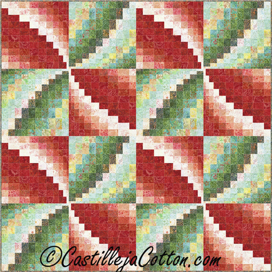 Bargello Pinwheel Quilt Pattern CJC-48674 - Paper Pattern