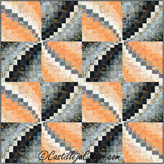 Bargello Pinwheel Quilt Pattern CJC-48675 - Paper Pattern
