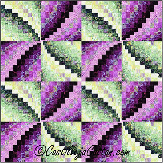 Bargello Pinwheel Quilt  CJC-48676e- Downloadable Pattern