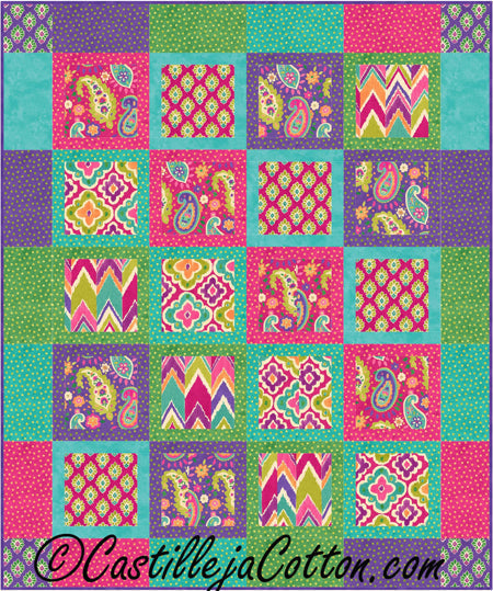 Border Squares Quilt CJC-48756e - Downloadable Pattern