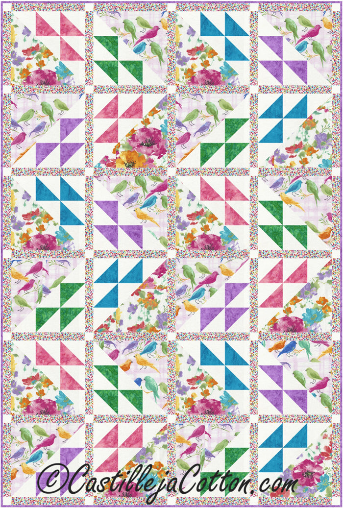 Birds and Flowers Quilt Pattern CJC-48761 - Paper Pattern
