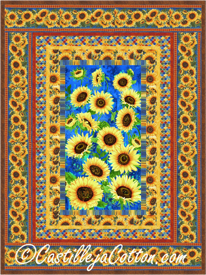 Wild Sunflowers Quilt CJC-48981e - Downloadable Pattern