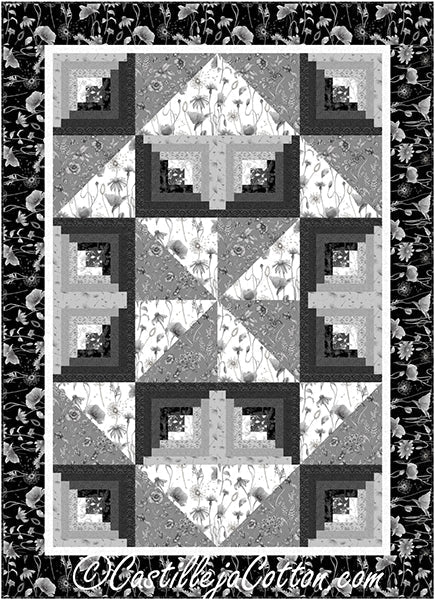 Pinwheel Star Graphite Quilt Pattern CJC-49695 - Paper Pattern