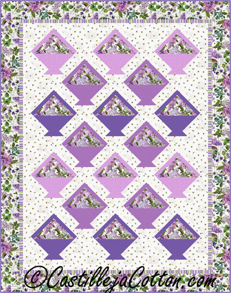 Floral Baskets Quilt CJC-49792e - Downloadable Pattern