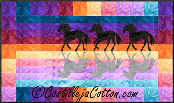 Horses at Sunset Quilt CJC-50004e - Downloadable Pattern