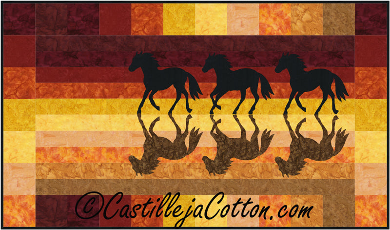 Horses at Sunset Quilt CJC-50005e - Downloadable Pattern