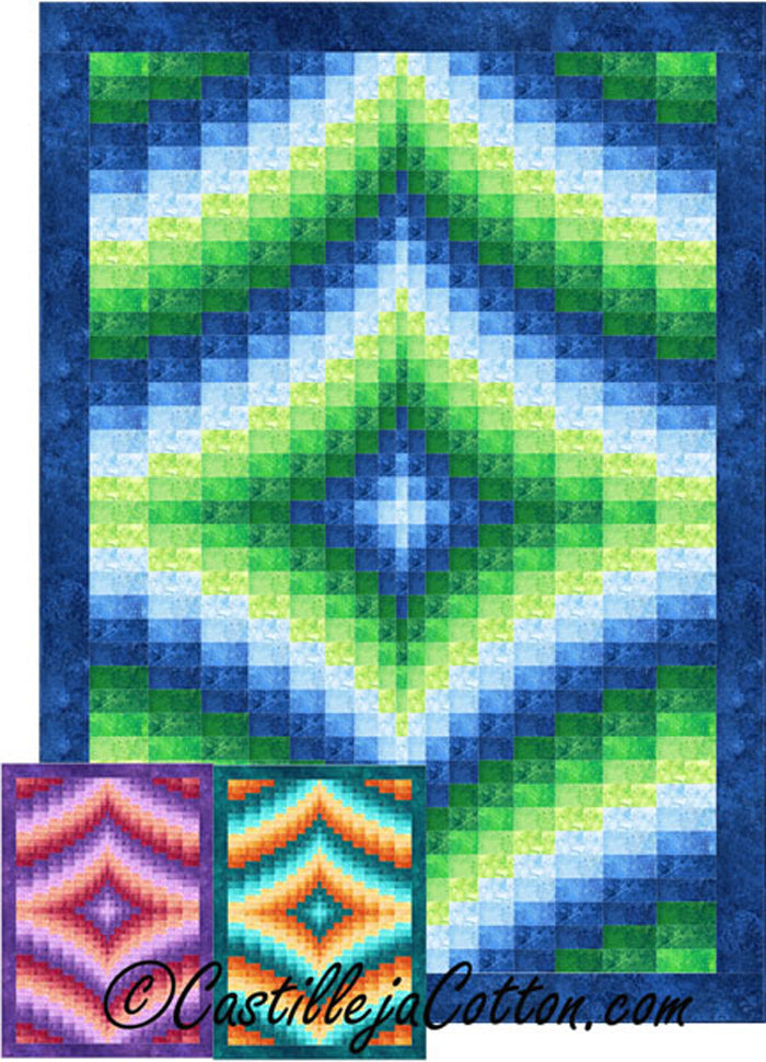 Echoing Diamonds Twin Quilt CJC-5059e - Downloadable Pattern