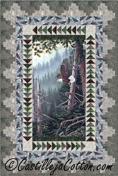 Forest Eagle Panel Quilt CJC-50641e - Downloadable Pattern