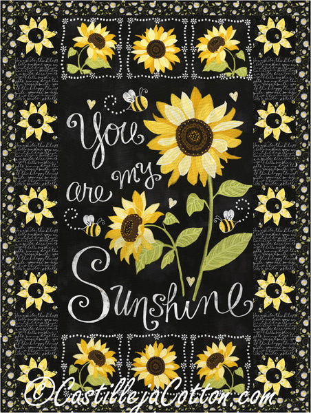 Sunshine Sunflowers Crib Quilt CJC-50742e - Downloadable Pattern