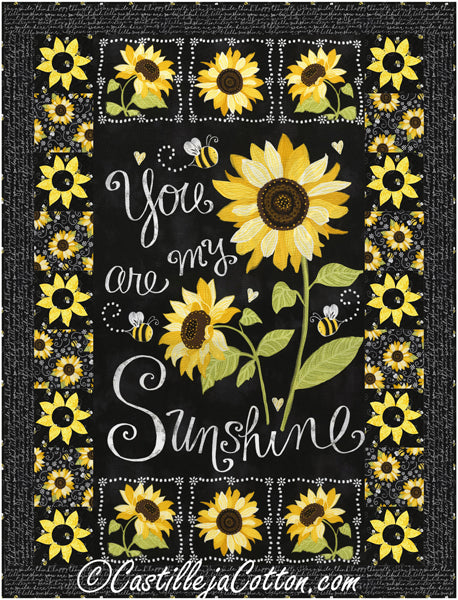 Sunshine Sunflowers Crib Quilt CJC-50743e - Downloadable Pattern