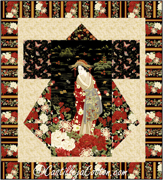 Geisha Panel Kimono Quilt Pattern CJC-51345 - Paper Pattern
