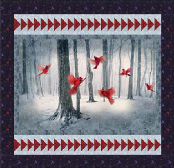 Winter Cardinals Quilt Pattern CJC-5138 - Paper Pattern