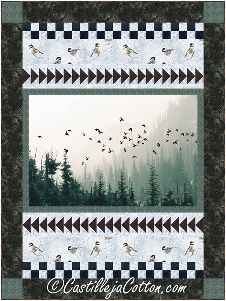 Winter Chickadees Quilt CJC-51383e - Downloadable Pattern