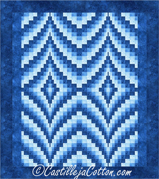 Echoing Diamonds Queen Quilt Pattern CJC-51421 - Paper Pattern