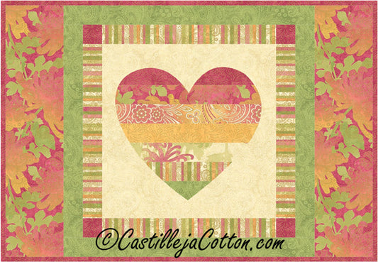 Dazzling Heart Placemat Quilt CJC-51501e - Downloadable Pattern