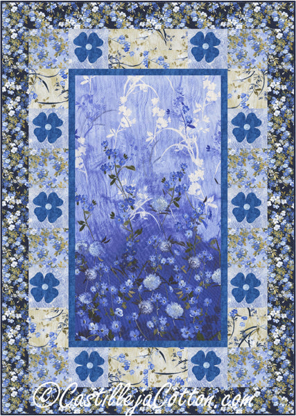 Field of Blue Flowers Quilt CJC-51561e - Downloadable Pattern