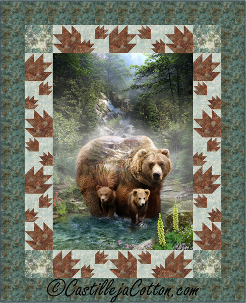 Bears and Paws Panel Quilt Pattern CJC-51761 - Paper Pattern