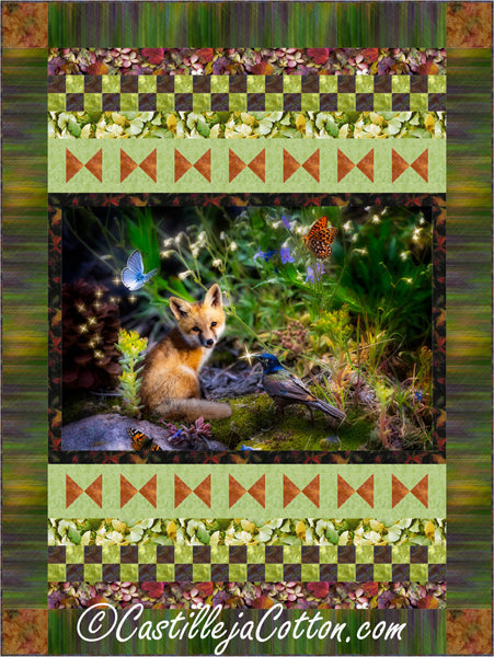 Fox and Butterflies Quilt Pattern CJC-51791 - Paper Pattern