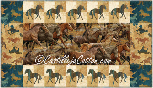 Wild and Free Horses Runner CJC-52031e - Downloadable Pattern