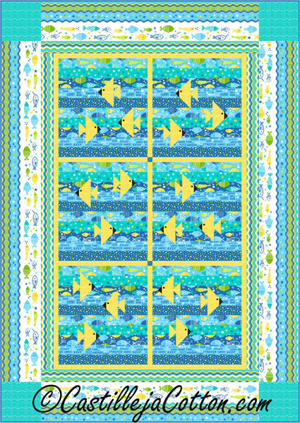 Fish Aquarium Quilt CJC-52181e - Downloadable Pattern