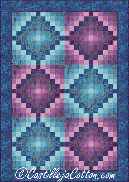 Two Color Six by Six Trip Quilt CJC-52721e - Downloadable Pattern