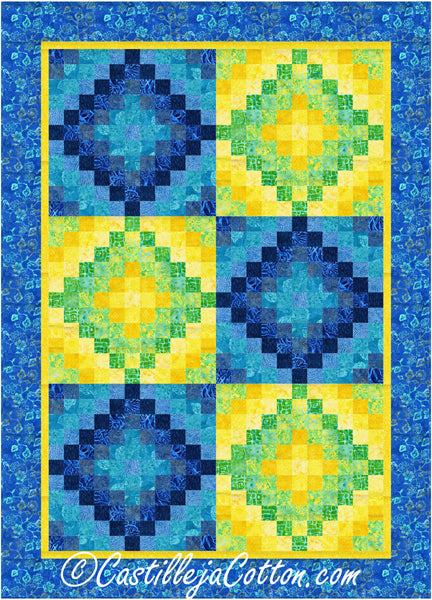 Tropical Twelve Trip Quilt Pattern CJC-52722 - Paper Pattern
