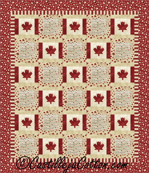 Double Canada is My Country Quilt CJC-52861e - Downloadable Pattern