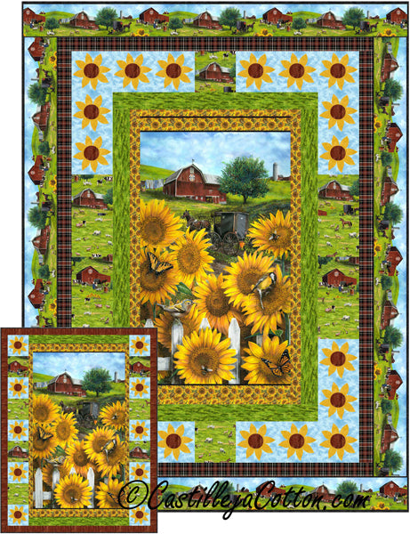 Country Sunflowers Quilt CJC-53020e - Downloadable Pattern