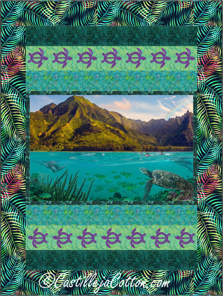 Maui Turtles Quilt CJC-53121e - Downloadable Pattern