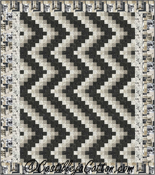 Zig Zag Queen Quilt Pattern CJC-53411 - Paper Pattern