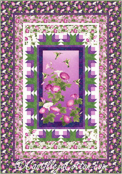 Hummingbirds and Flowers Quilt CJC-53561e - Downloadable Pattern