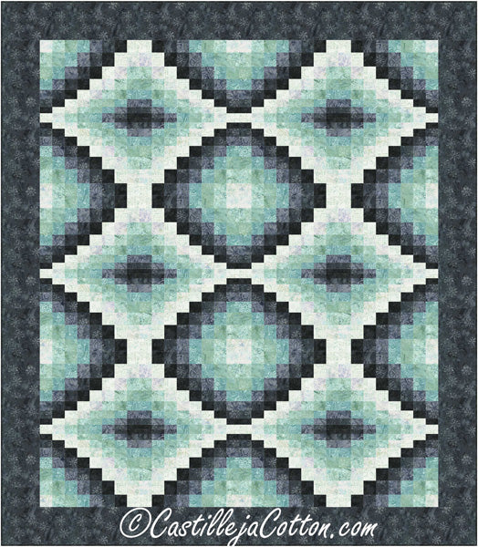 Six Bargello Diamonds Quilt Pattern CJC-53741 - Paper Pattern