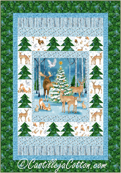 Christmas Deer Quilt CJC-53821e - Downloadable Pattern