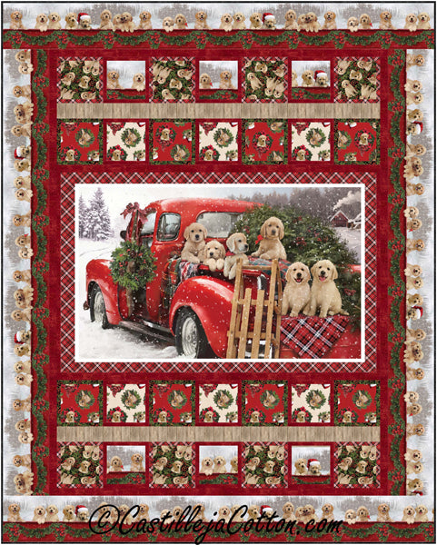 Santa's Puppies Quilt Pattern CJC-53841 - Paper Pattern