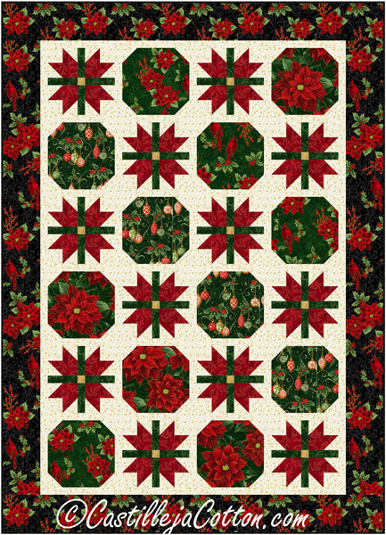 Birds and Poinsettias Quilt Pattern CJC-54062 - Paper Pattern