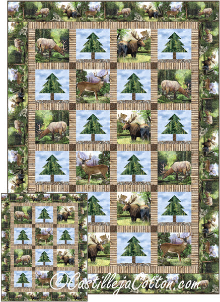 Deer, Elk and Moose Quilt CJC-54420e - Downloadable Pattern