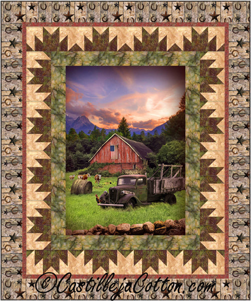 Barn and Truck Quilt CJC-54561e - Downloadable Pattern