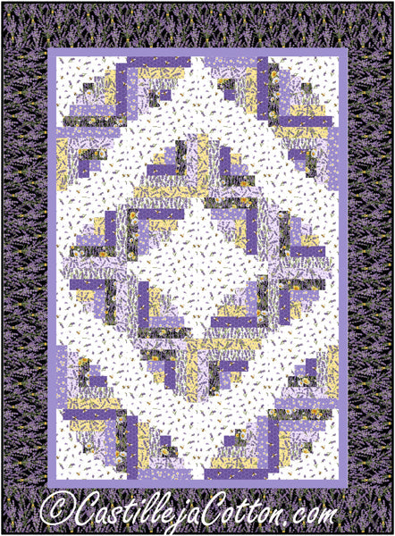 Crescent Log Cabin Quilt Pattern CJC-54823 - Paper Pattern