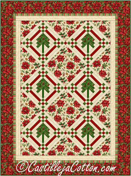 Christmas Tree Lap Quilt CJC-55041e - Downloadable Pattern